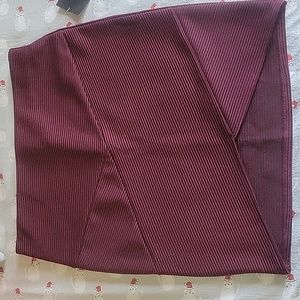 Short Burgundy and Black Skirt